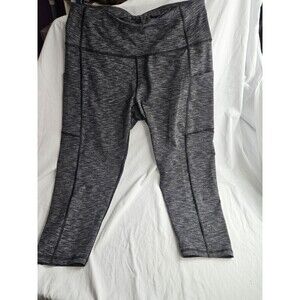 Ewedoos XX-Large Gray Capri ‎ Women Stretch Pockets Elastic Waist Yoga
